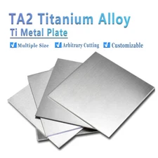 TA2 Titanium Sheet Plate Grade 2 100x100/200x200mm Thick 0.8~15mm Ti Metal Plate