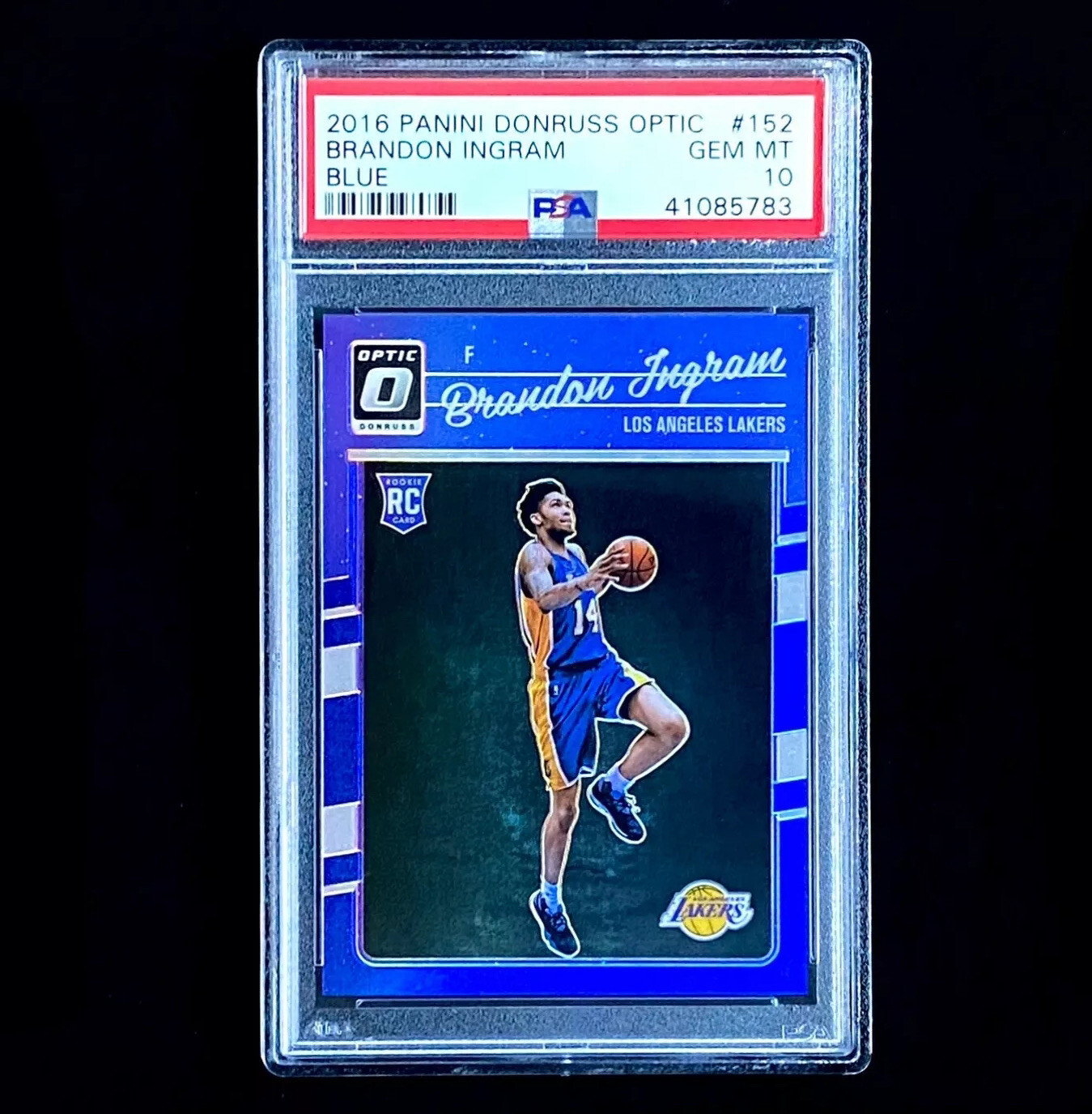 2016-17 Optic Brandon Ingram RC #152 Blue Holo Prizm /49 PSA 10 💎MINT