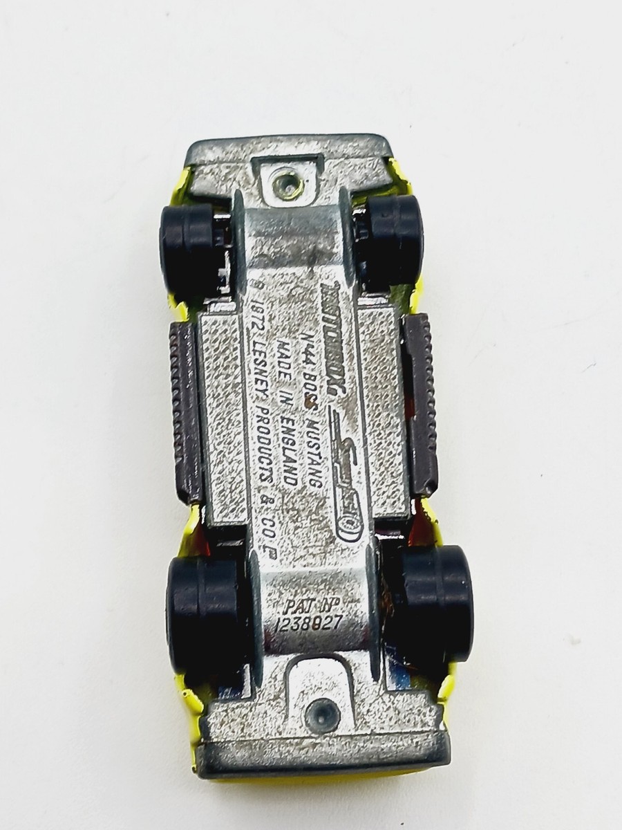 Matchbox Superfast No44 Yellow BOSS MUSTANG Made in England