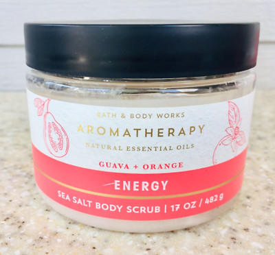 Bath & Body Works ENERGY Guava + Orange Sea Salt Body Scrub 17oz NEW