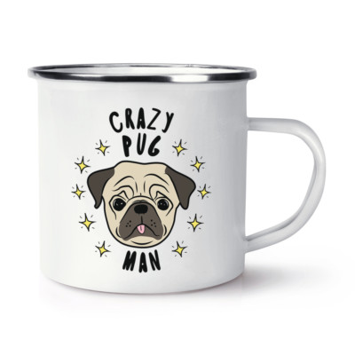 Tasse émaillée Drôle 'Fou RAM Homme Stars' - Design Rétro Animalier, Métal, Neuf