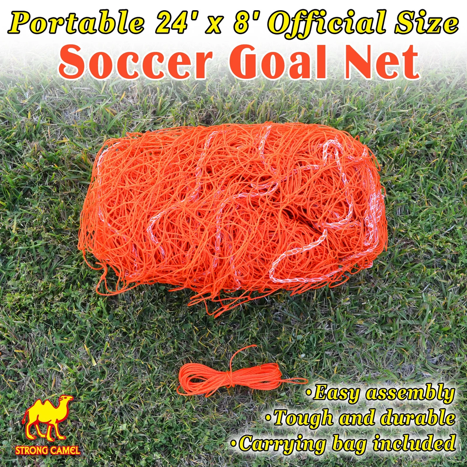 Portable 24' X 8' Official Size Soccer Goal Net Outdoor Football