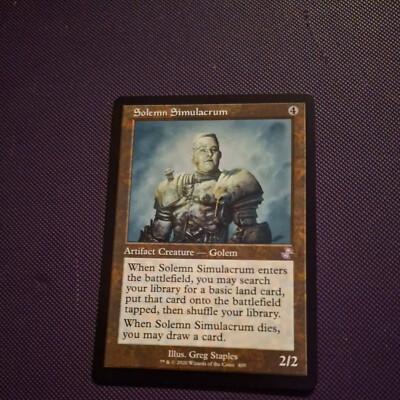 MTG - Solemn Simulacrum - Time Spiral Remastered - Magic the Gathering 