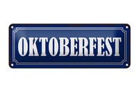 Blechschild Hinweis 27X10 Cm Oktoberfest Bier Geschenk Deko Schild Tin Sign