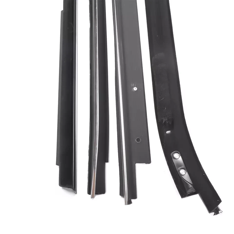 GMC Truck Front Door Window Run Sweep Felts Weatherstrip Seals Kit Set for Chevy Foto 4 de 4