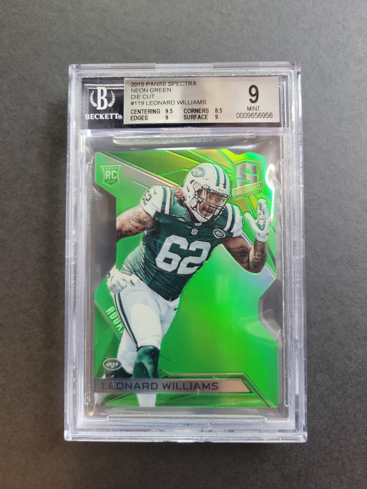 Leonard Williams Panini National Treasures Rookie Material Signature Rps #LW Green Numbers