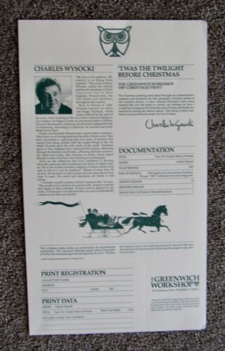 Charles Wysocki - Twilight Before Christmas - Mint - UNFRAMED - Picture 5 of 6
