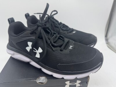 UNDER ARMOUR MEN'S CHARGED ASSERT 9 RUNNING SHOE BLACK WHITE SIZE 9.5
