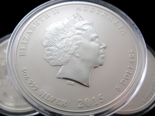 Australien 2015 Lunar Serie II 8 Dollars Ziege 5 oz .999 Silbermünze - Bild 3 von 8