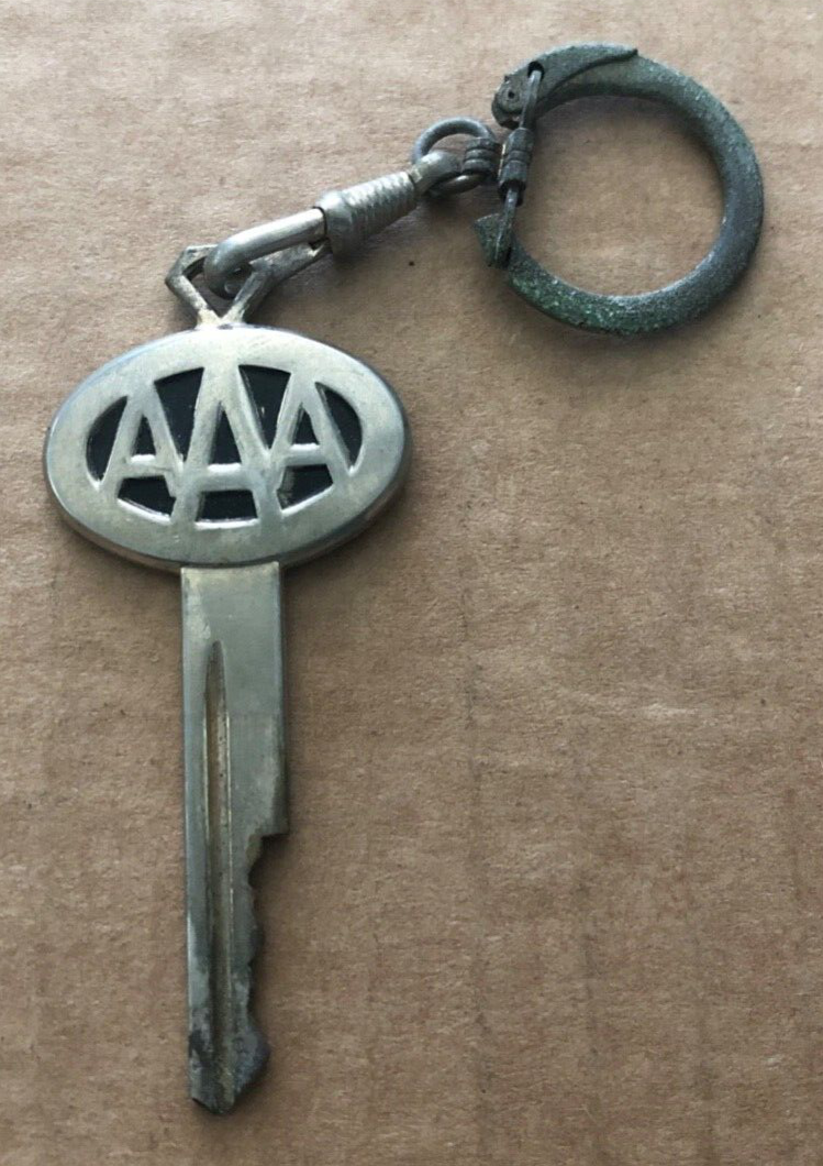 Vintage AAA Automobile Auto Club Figural Key Keychain 