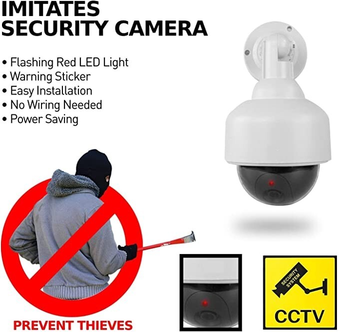 BW Outdoor Indoor Fake Imitation IR CCTV Blinking Red LED Flashing Light (P)