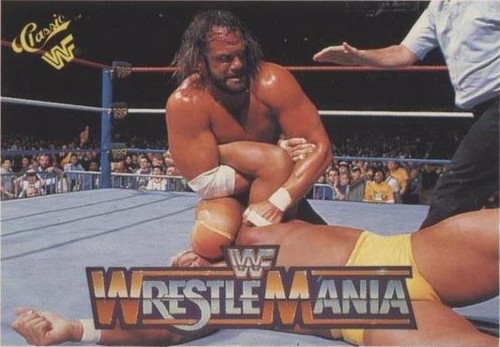 RARE Wrestlemania VIII Repro Metal Sign WWF Hulk Hogan Randy