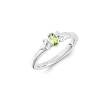 Sterling Silver Stackable Expressions Peridot Ring