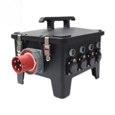 Stage Light Sound Equipment Distro Box Multifunctional Black Portable Socket Box