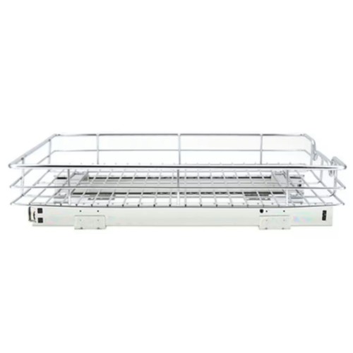 Chrome Pull out Drawer Sliding Organiser Kitchen Cabinet Storage Shelf Rack AU - Picture 4 of 11