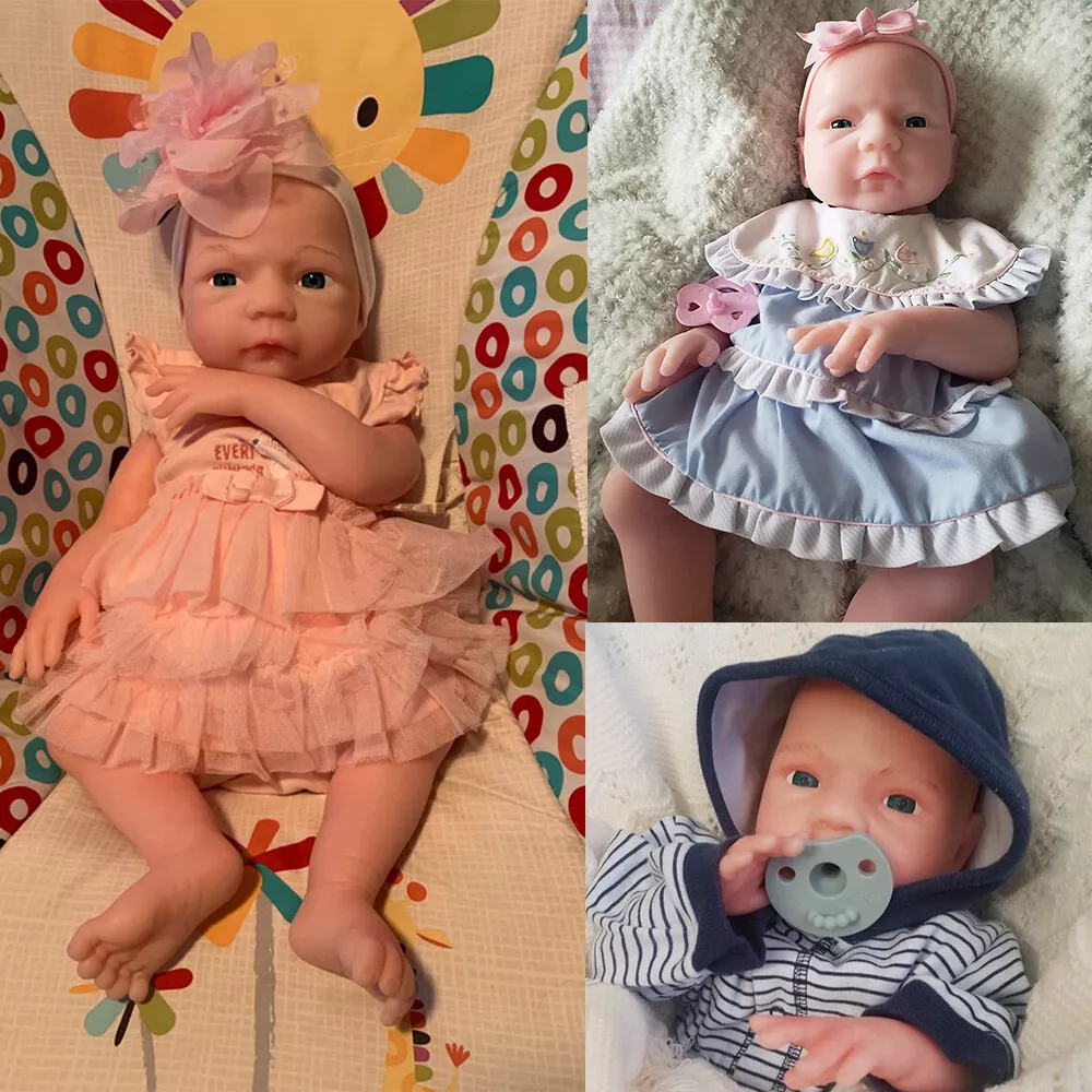 23 Inch Boneca Reborn Baby Doll Full Body Silicone Vinyl Sleeping boy bebe  Reborn Menino Doll Toy For Children brithday gift - AliExpress