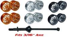 Vintage 2.2aluminum Wheels For Team Associated Rc10 Worlds Car 316 Axles
