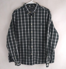 Chaps Custom Fit Men's Green Checkered Casual Dress Shirt Size XXL