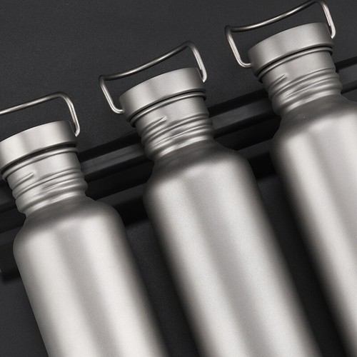 Outdoor Titanium Water Bottle with Lid Camping Cycling Hiking Sports Cup 750ml - Picture 5 of 6