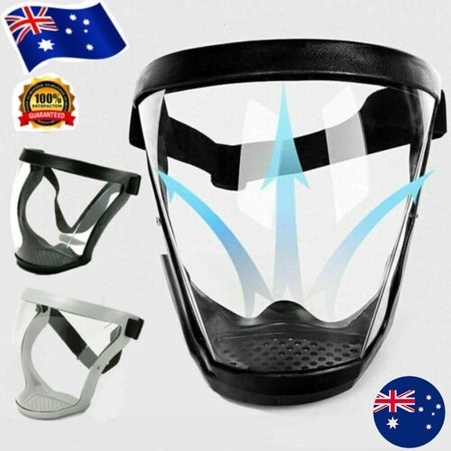 Anti-fog Full Face Shield Super Protective Head Cover Transparent Safety Mask AU - Picture 13 of 28