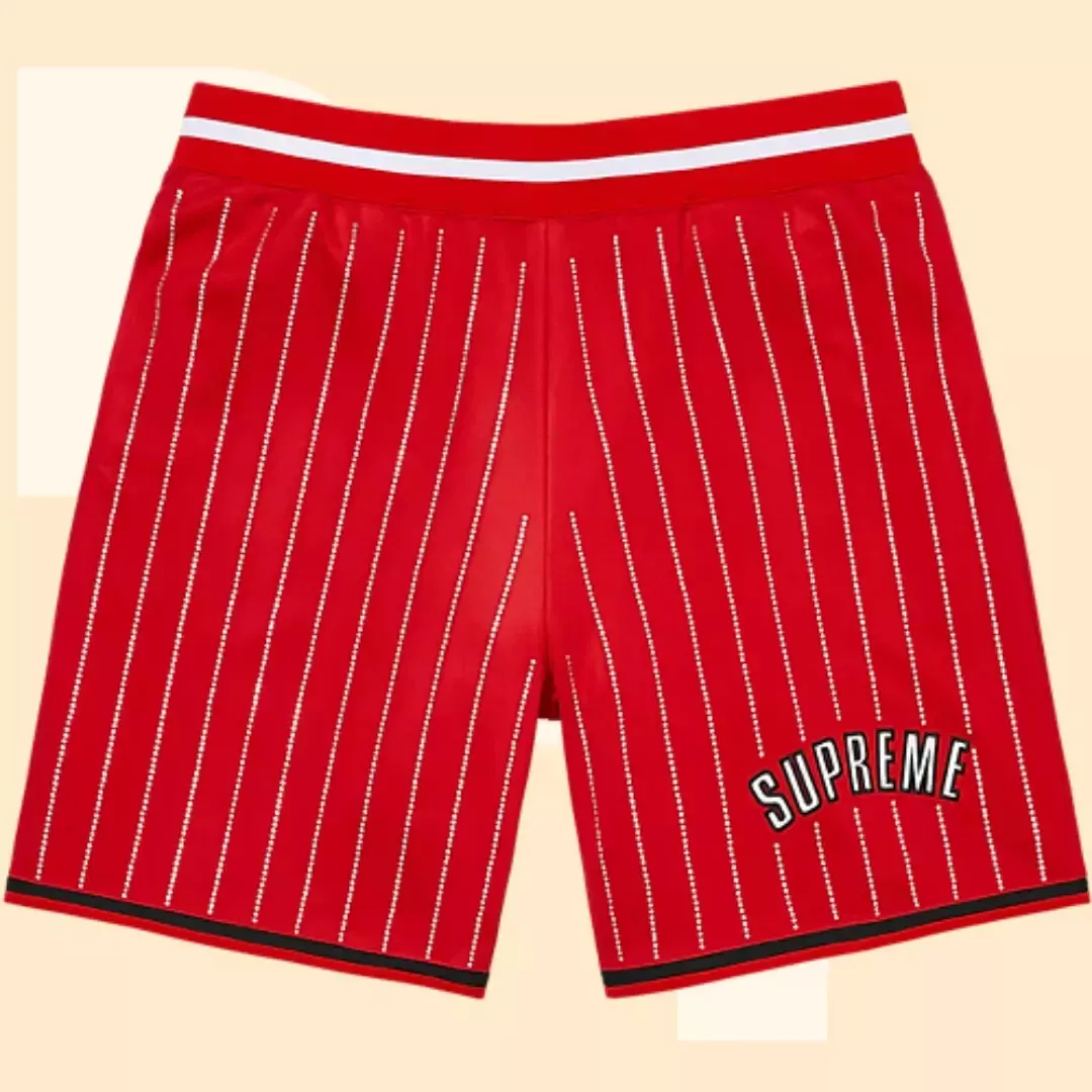 Short de basket à rayures strass Supreme (XX Large)