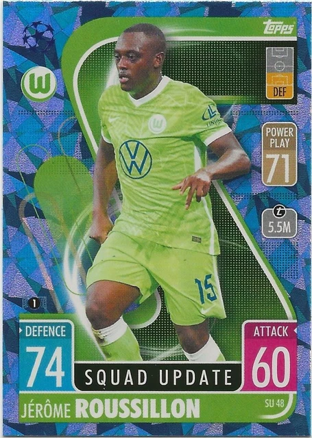 2021-22 Topps UEFA Match Attax Extra JEROME ROUSSILLON Blue Crystal Foil #SU48