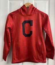 Cleveland Indians Youth Hoodie Size Medium Red  C  Graphic In Navy Blue