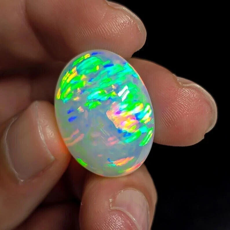 Natural Multicolor Fire Opal Oval Cabochon 2.85 Ct AAA+ Australian Gemstone