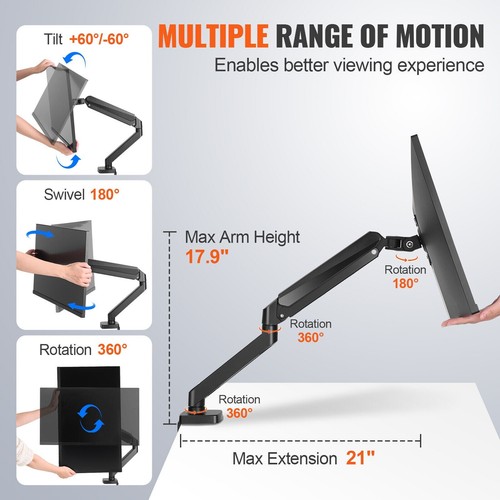 Support / Bras Articulé pour Moniteur 13-32 pouces Charge 9,1 kg - 第 6/10 張圖片