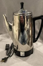 Presto Automatic 12 cup Stainless Percolator Coffee Pot 0281104 Maker Tested