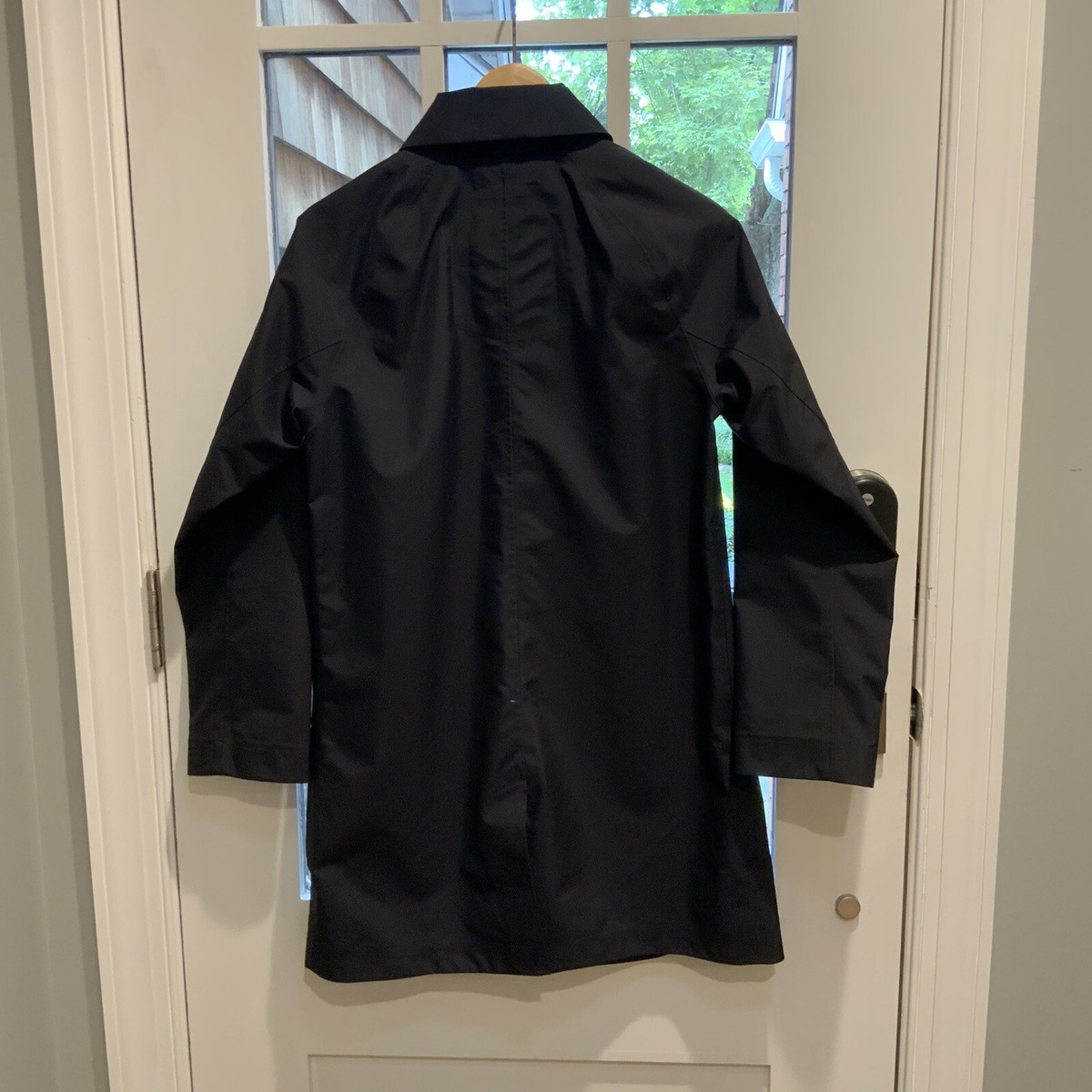 HELLY HANSEN ASK EMBLA Black Nylon WINDBREAKER TRENCH COAT Rain
