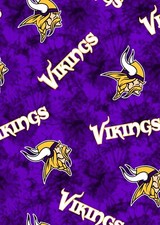 Fabric Traditions NFL Canvas 70567 CH Minnesota Vikings Cotton Fabric BTY