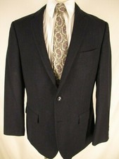 J Crew Ludlow Mens Navy Stripe 2 Btn Italian Flannel Sport Coat 44R