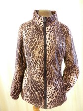 Hawke & Co Leopard Print Quilted Zip Jacket Coat Mac 10-12