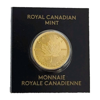 2020 1 Gram Royal Canadian Mint .9999 Gold Maple Leaf 50 Cent (A 