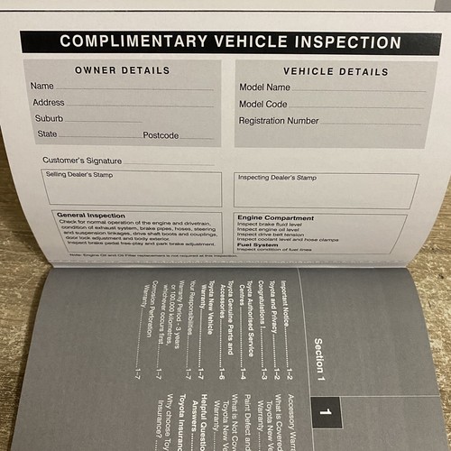 Toyota Tarago Service Log Book Booklet- New Blank - Bild 4 von 7