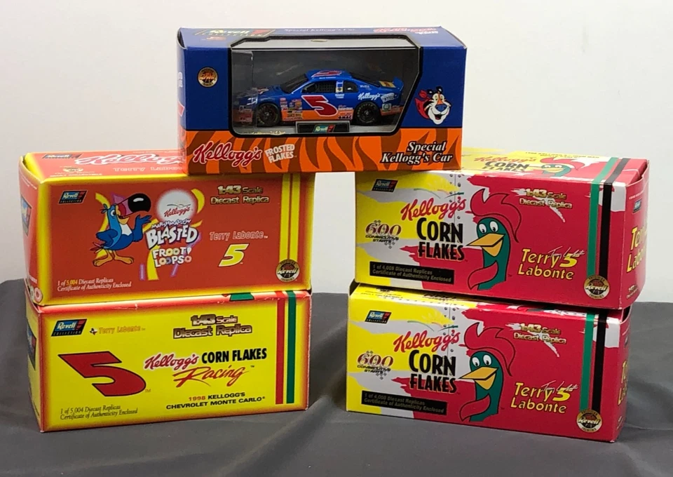 Lot of 5 REVELL 1:43 Diecast KELLOGG'S CHEVROLET MONTE CARLO TERRY LABONTE #5 - Image 2 of 4