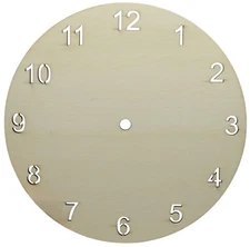 9" Round Clock Face for Crafts, DIY Unfinished Wood Clock Blank - Make Your Own