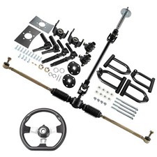 Go Kart Front Steering Wheel Drive Half Shaft Axle Swing Arm Gear Rack Adjust US