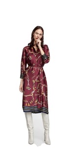 zara chain print shirt dress