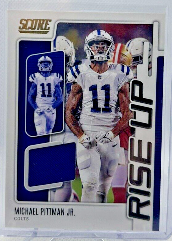 Michael Pittman Jr 2022 Panini Score RU20 Rise Up Relic Colts