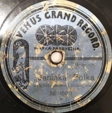 POLISH VENUS RECORD, JANINKA, IN TRENCHES, POLKA, ACCORDION ORCHESTRA, STALINGER