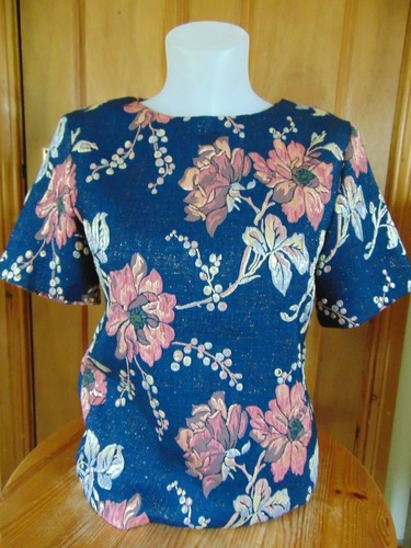 Per Una Suit Skirt and top suit Blue pink floral mix separates Size 10 Used VGC - Picture 2 of 4