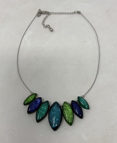 M&S Halskette Aztekenblätter mehrfarbig (K6) Accessoires Schmuck Boho Statement