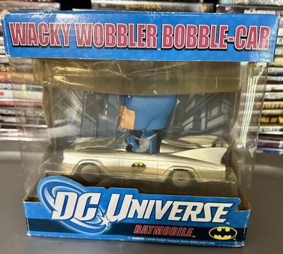 Funko Wacky Wobbler Batman Batmobile Bobble-Car Bobblehead DC Comics.  Silver Ed
