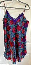 Dentelle Women s Lingerie Nightgown W/Bag Floral Print Large Retro USA Vintage
