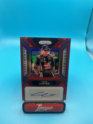 Cole Custer 2024 Panini Prizm Sensational Signatures Red Auto 91/99 Haas Ford