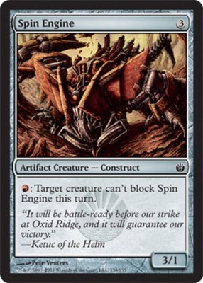 4 x Spin Engine - Mirrodin Besieged C Near Mint MTG