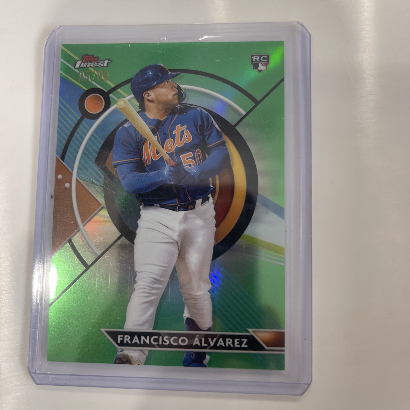 2023 Topps Finest - Francisco Alvarez #86 Green Refractor 05 /99 (RC)