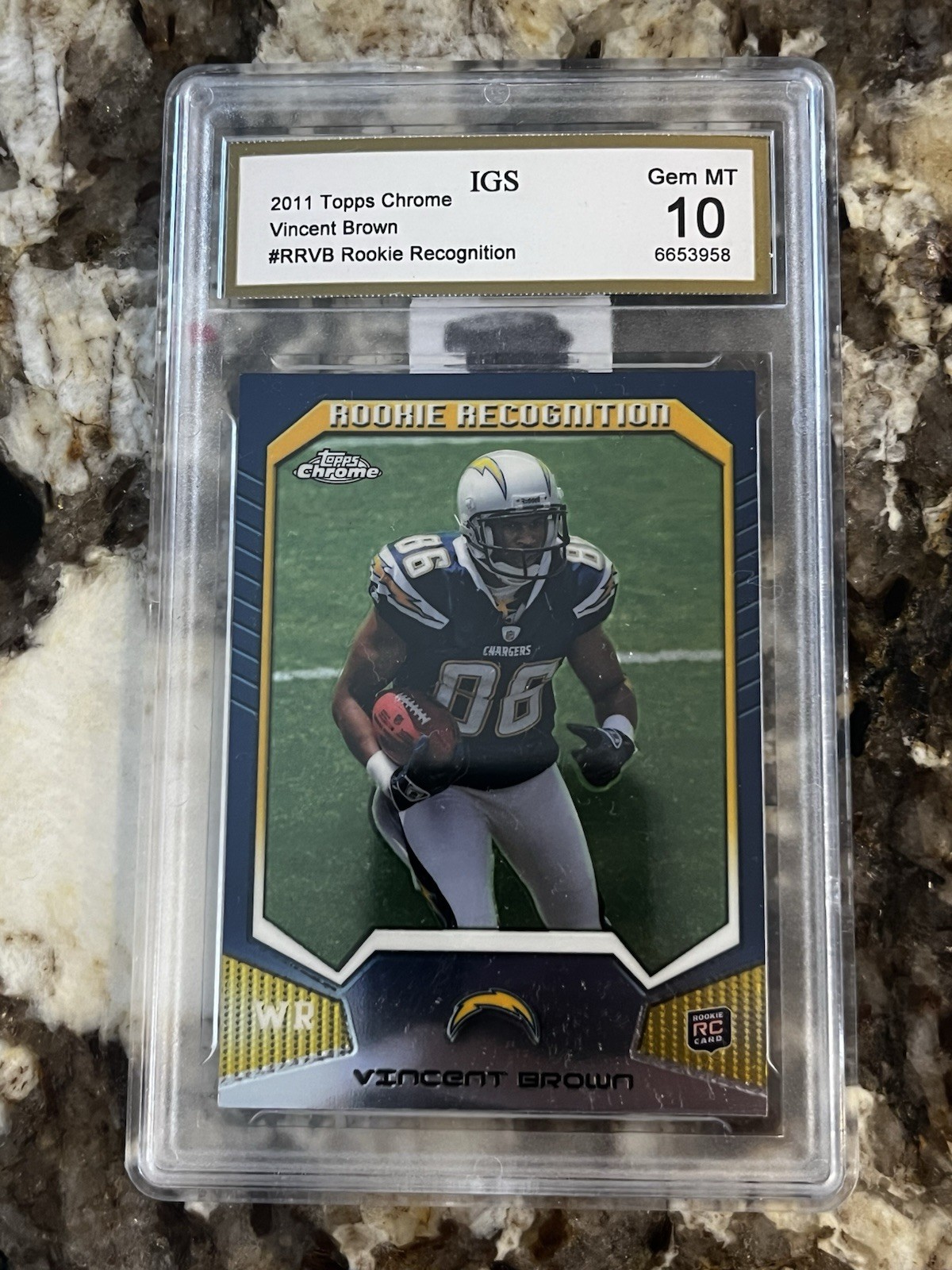 Topps 2011 Chrome Rookie Recognition Vincent Brown #RR-VB Gem Mint 10 Graded